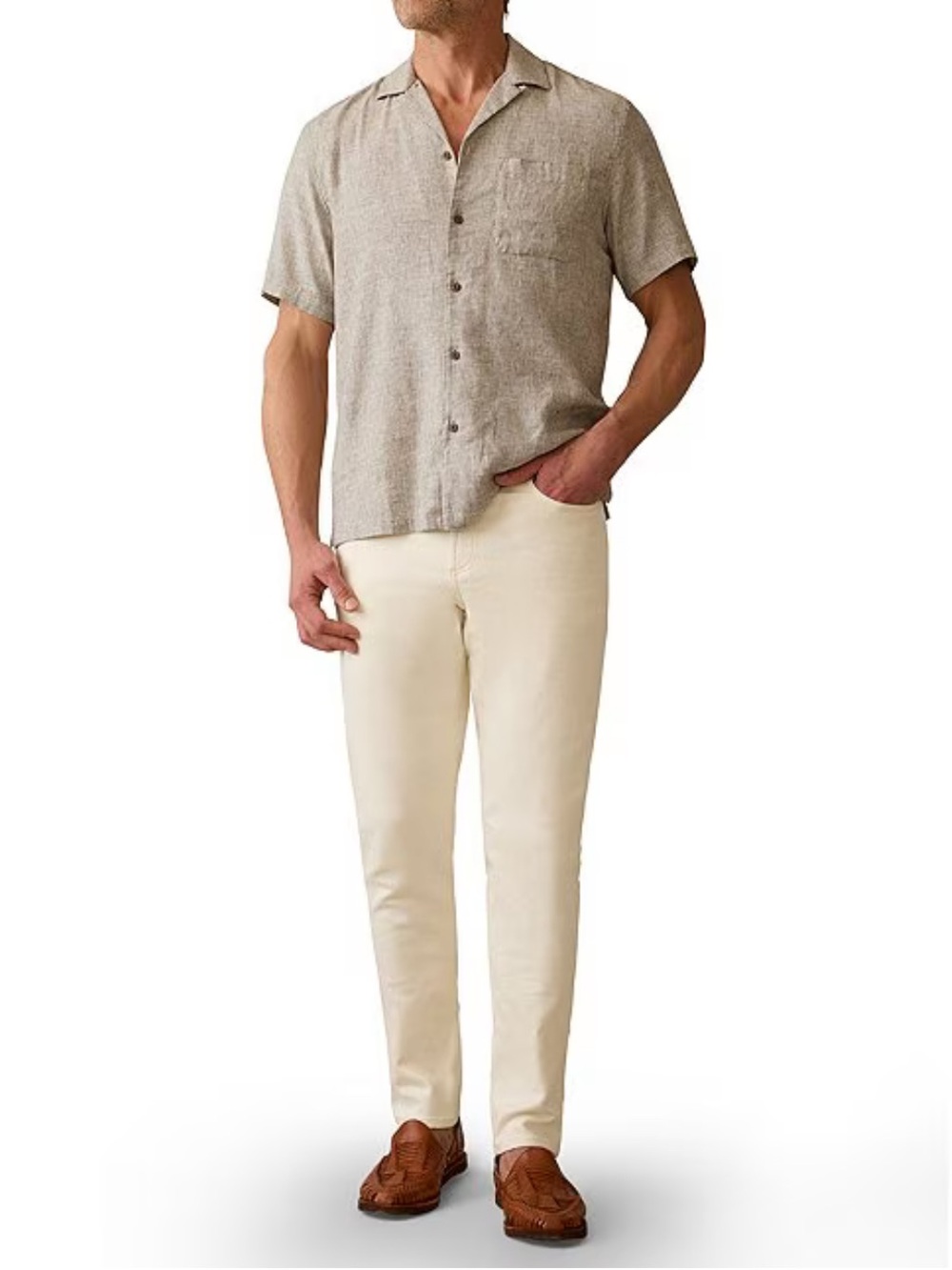 Faherty Slim Jeans in Off-White